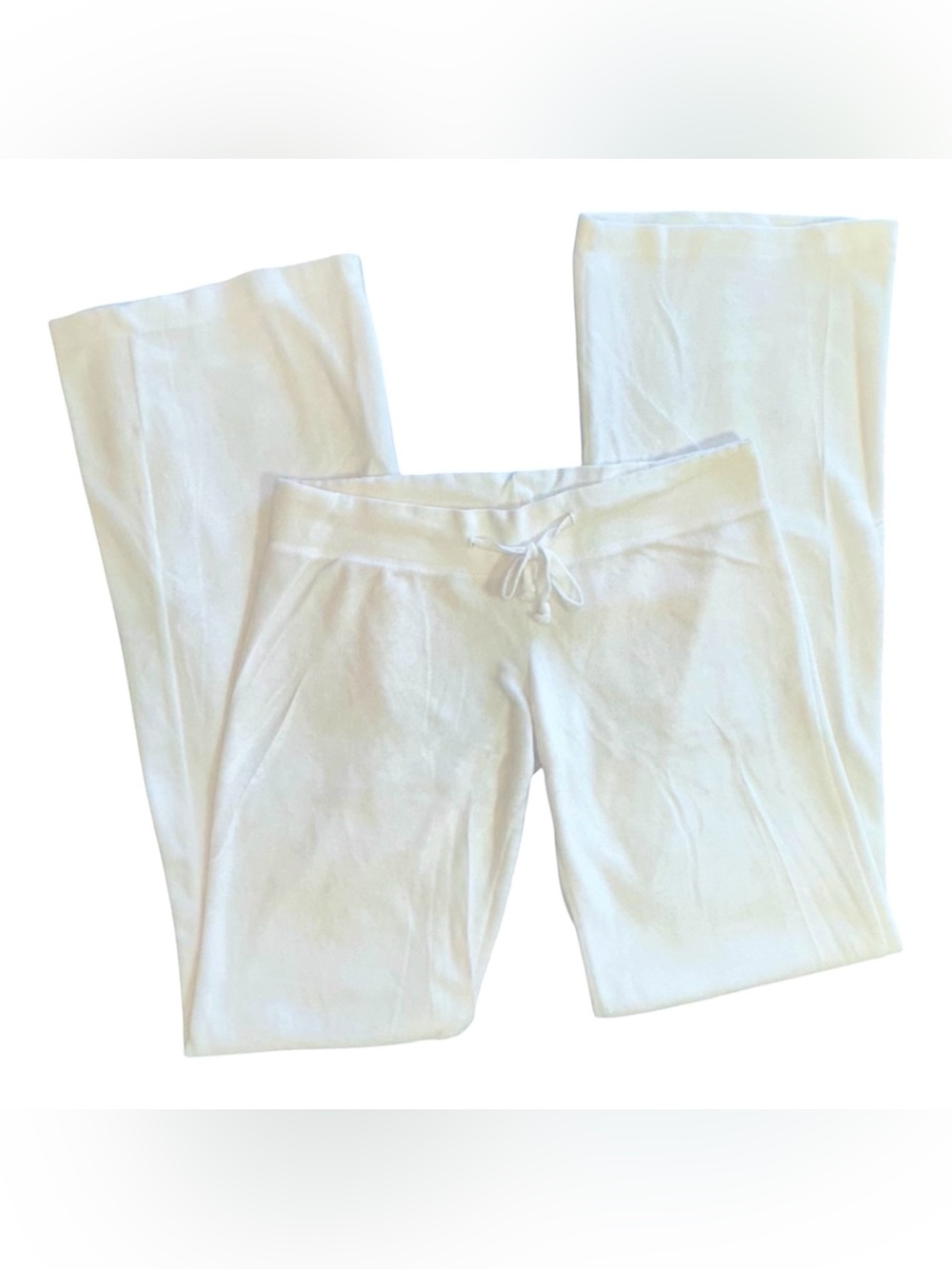 Vintage Y2K 2000s Wet Seal White Velour Flare Sweatpants!
